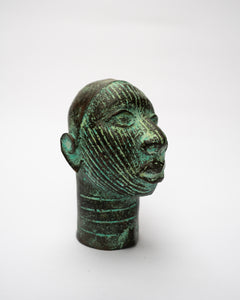 Benin Bronze Head Man